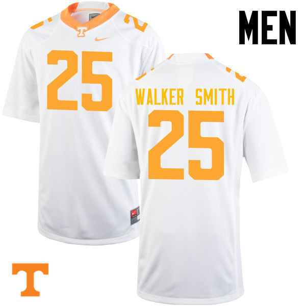 Men #25 Josh Walker Smith Tennessee Volunteers College Football Jerseys-White
